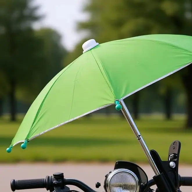 サンシェード傘防水小型ヘルメット日焼け止め電話スタンドブラケットオートバイ携帯電話ホルダー雨から電話を保護