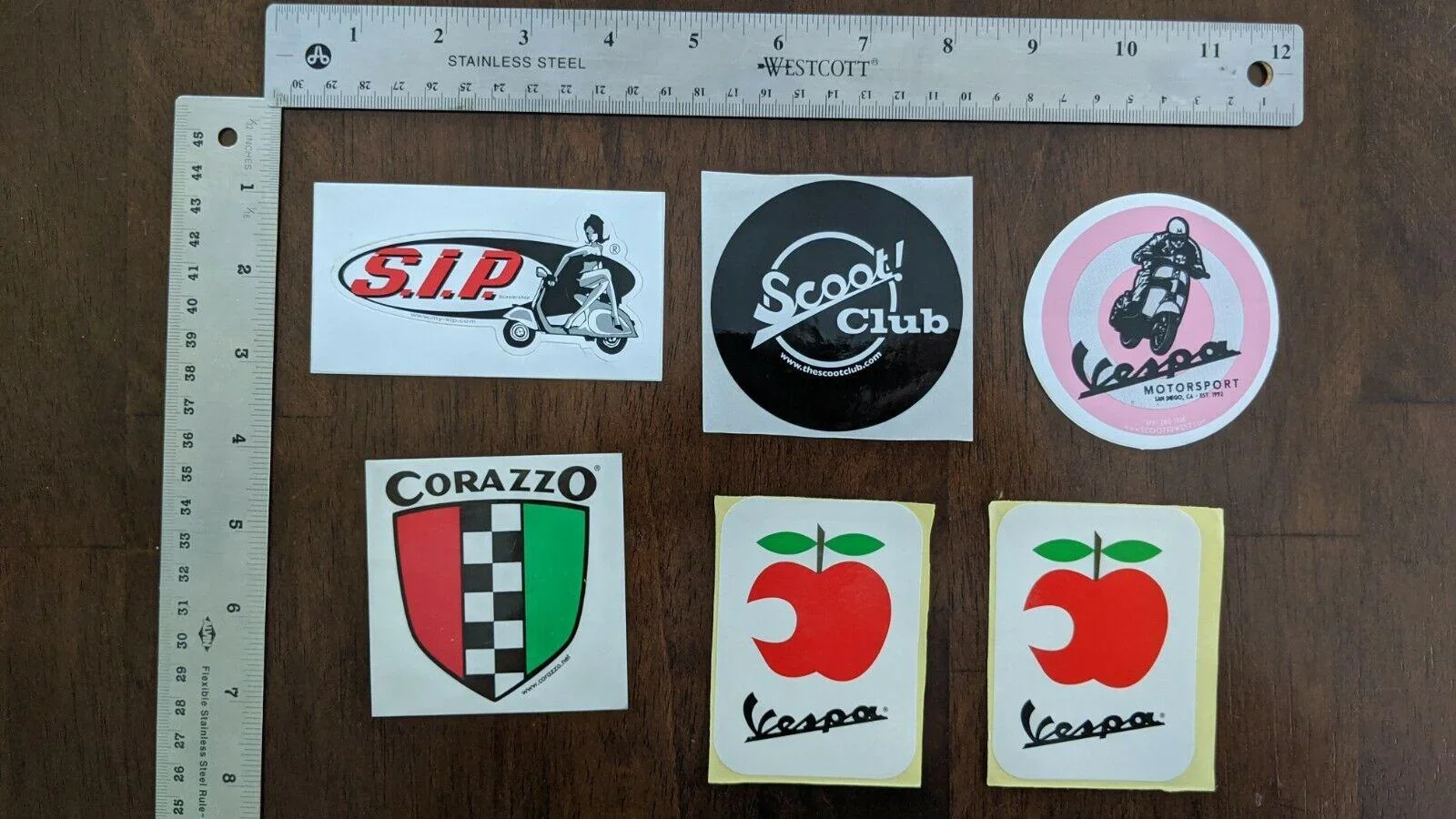 For VESPA & SCOOTER STICKER SET - Lot of 6  Rally Reggae Mod Ska