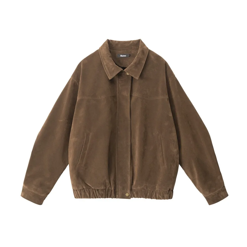 Loose Vintage Luxury Leather Thick Zip Up Jacket Coats for Women Girls Acamedia y2k Streetwear Oversized Winter Spring Outerwear