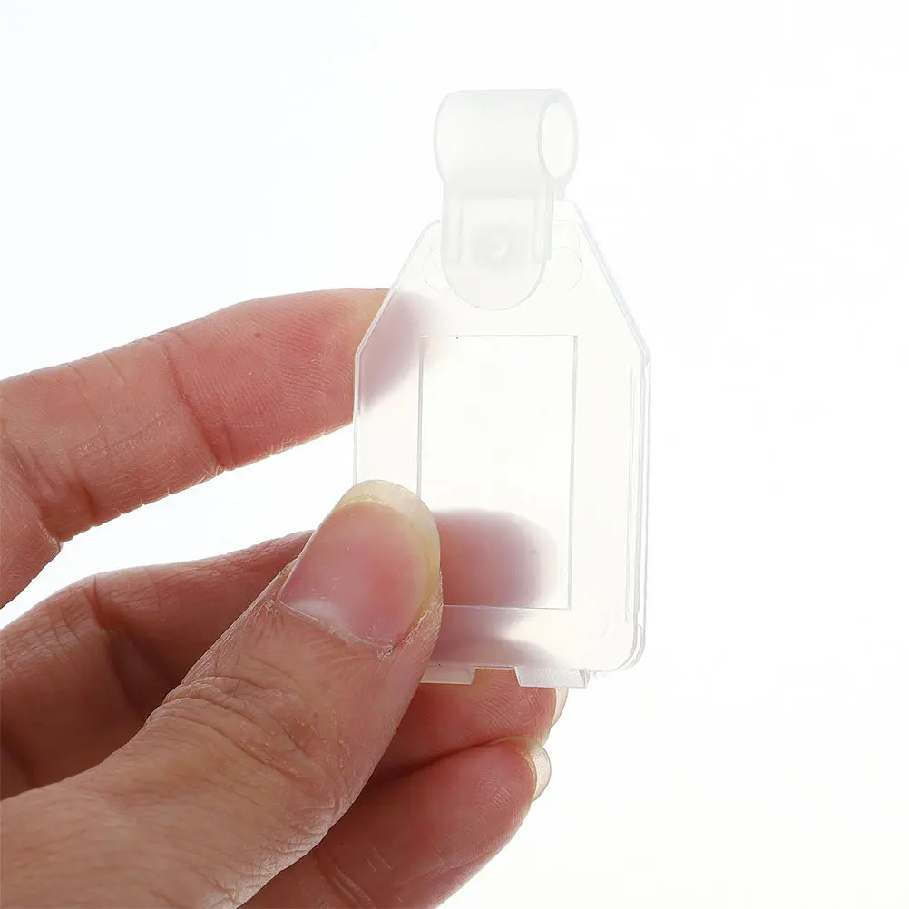 50Pcs Retail Label Holders Semi Transparent Plastic Shelf Clips for Wire Baskets Clear Tag Holder Organizer for Store Office