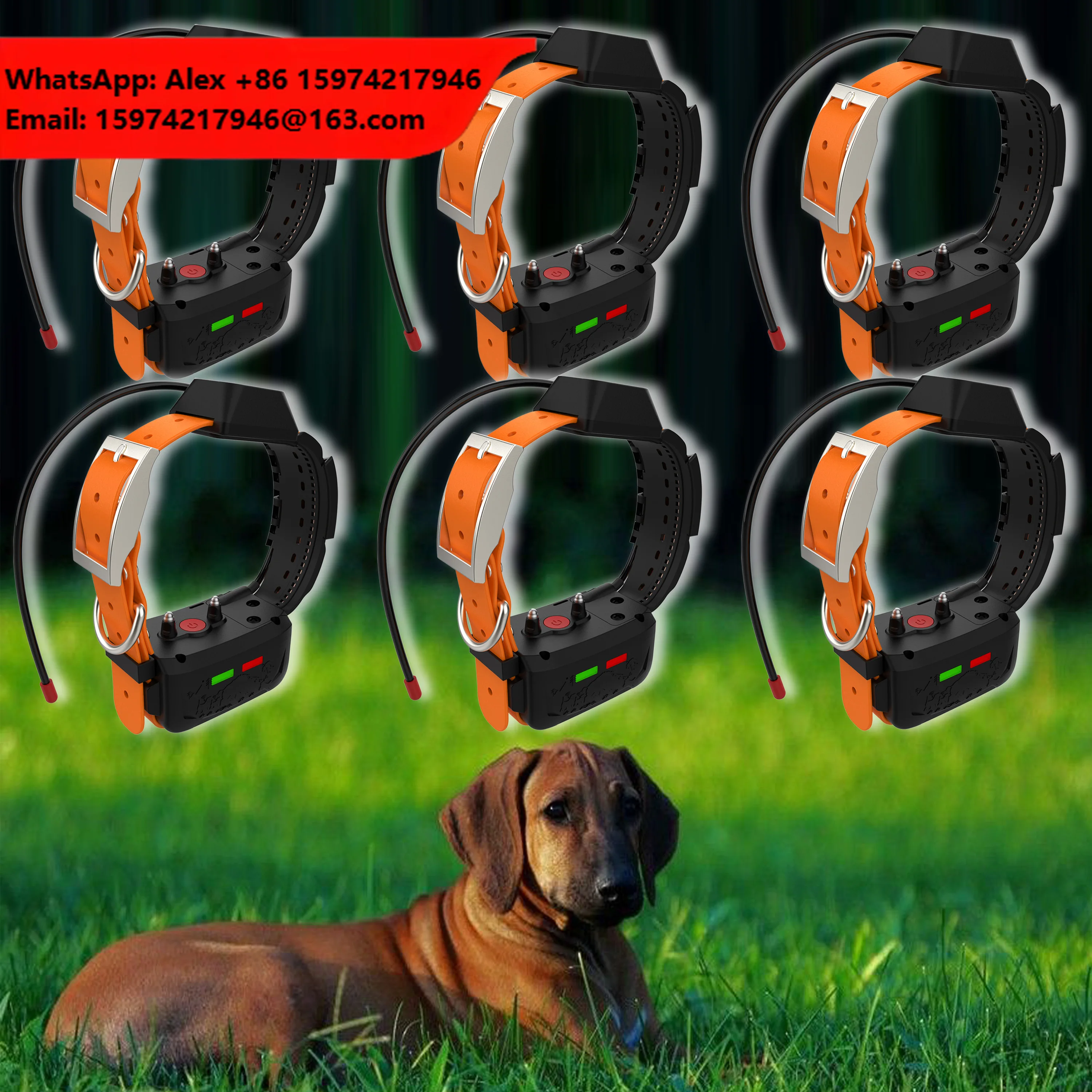 ESEEK Dog Tracker Collar - IP68 Waterproof 6400mAh 48H Standby Shock/Vibrate Training Real-Time GPS Positioning