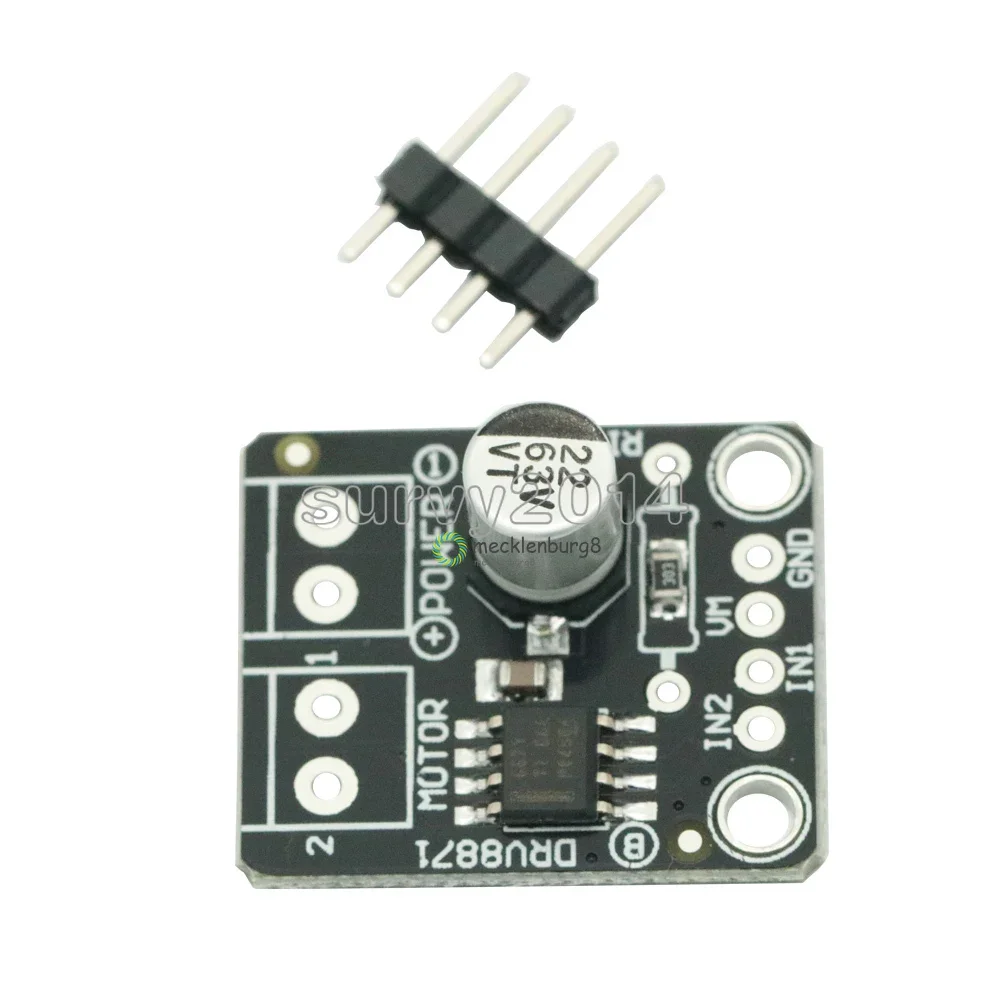 DRV8871 h-bridge DC brush motor driver circuit board for Arduino PWM control 3.6A maximum internal current mosfet module