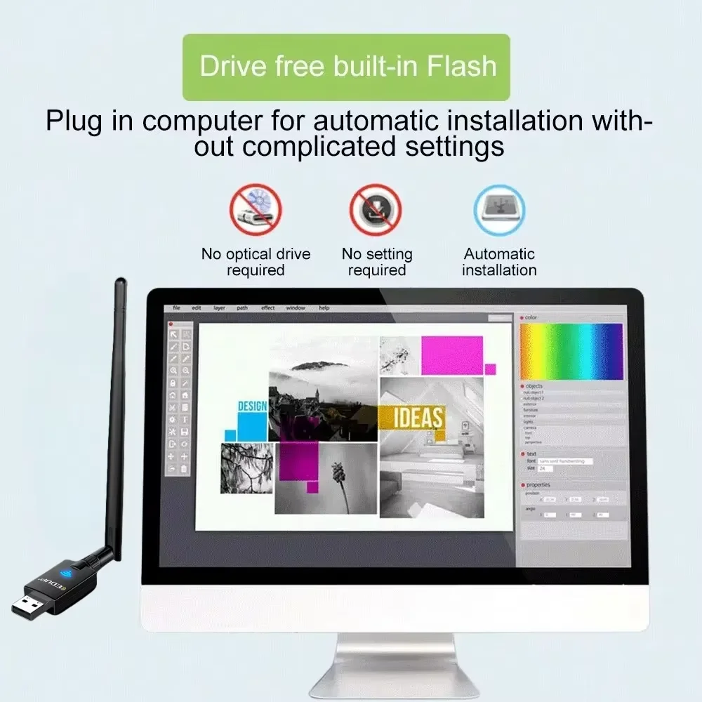 AX900 USB WiFi адаптер двухдиапазонный Bluetooth 5,3 2 в 1 Wi-Fi 6 ключ беспроводной приемник для ПК ноутбука драйвер бесплатно для Win10/11