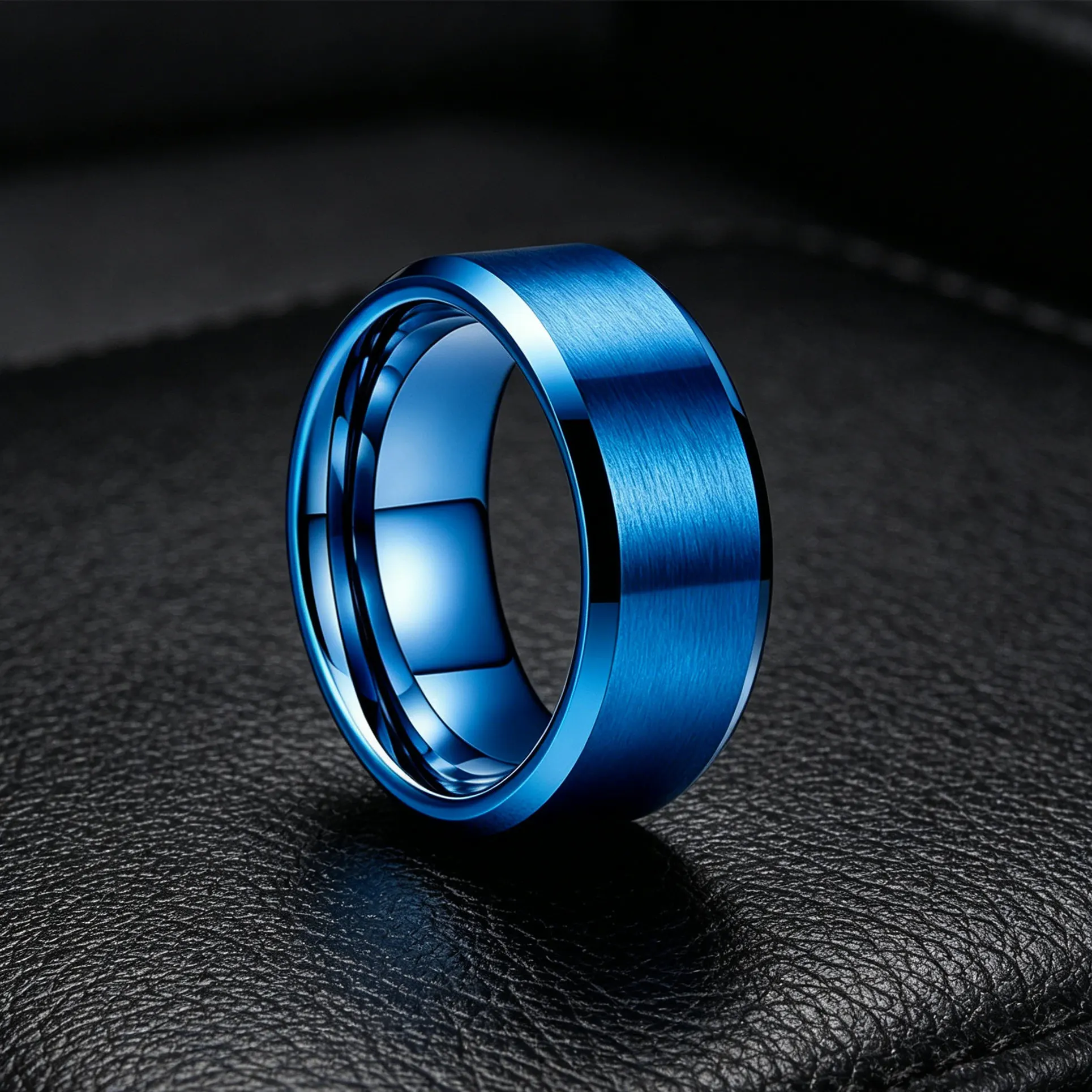 8mm Matte Black Tungsten Carbide Ring For Men Brushed Beveled Edge Comfort Fit Wedding Band Anti Scratch Male Engagement Jewelry