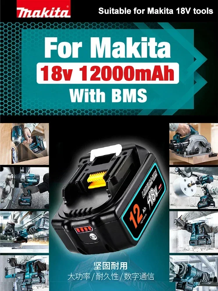 NEW Original Makita 18V Rechargeable Battery 18650 Lithium-ion Cell Suitable For Makita Power Tool BL1860 BL1830 BL1850 LXT400