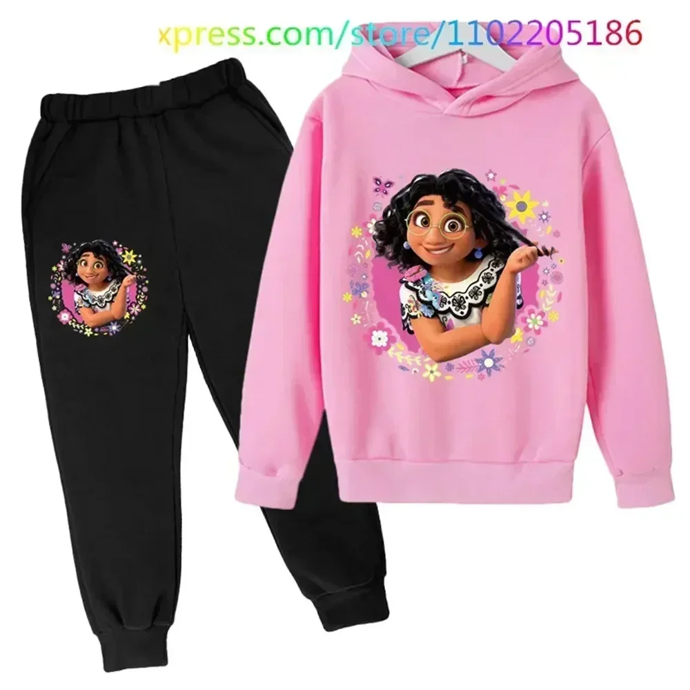 Kids Hoodie encanto- Toddler Girls Clothes Mirabel Hoodies Pants 2Pcs Sets cute Children Costume Kids Tracksuits