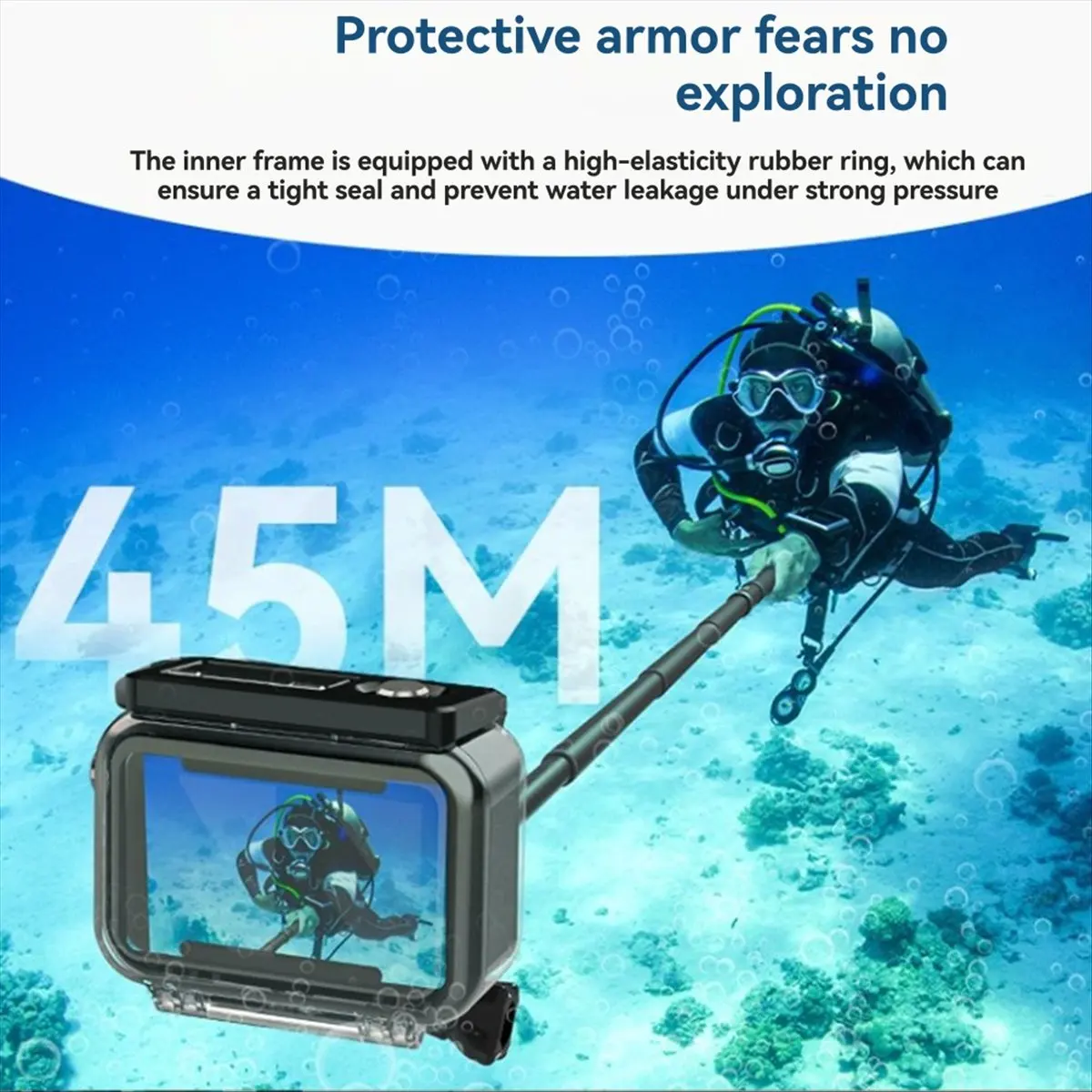 A46U is Suitable for Action5 Pro Waterproof Shell Action4/3 Sports Camera Waterproof Shell Accessories