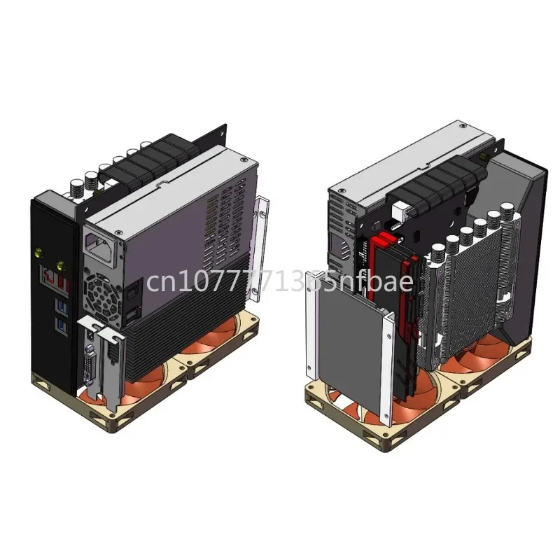 Half-height Knife Card Case Version V3\\ 4.3L Volume All Aluminum 1U ZS-A4DC/ITX