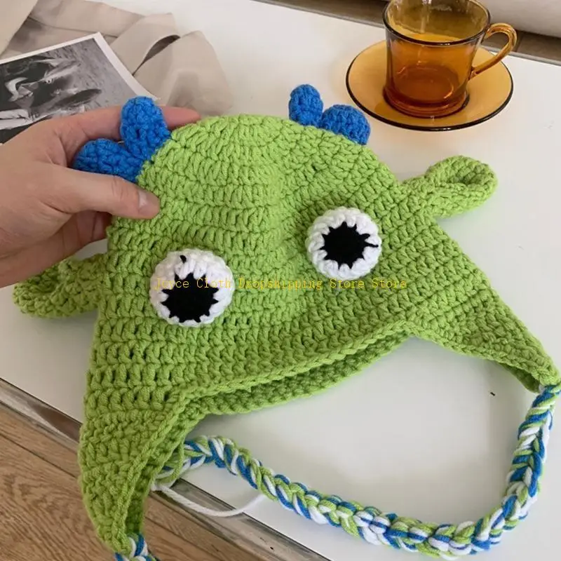 قبعة كوسبلاي للأطفال البالغين بتصميم كرتوني على شكل وحش قبعة شتوية قابلة للطي 10CD #5