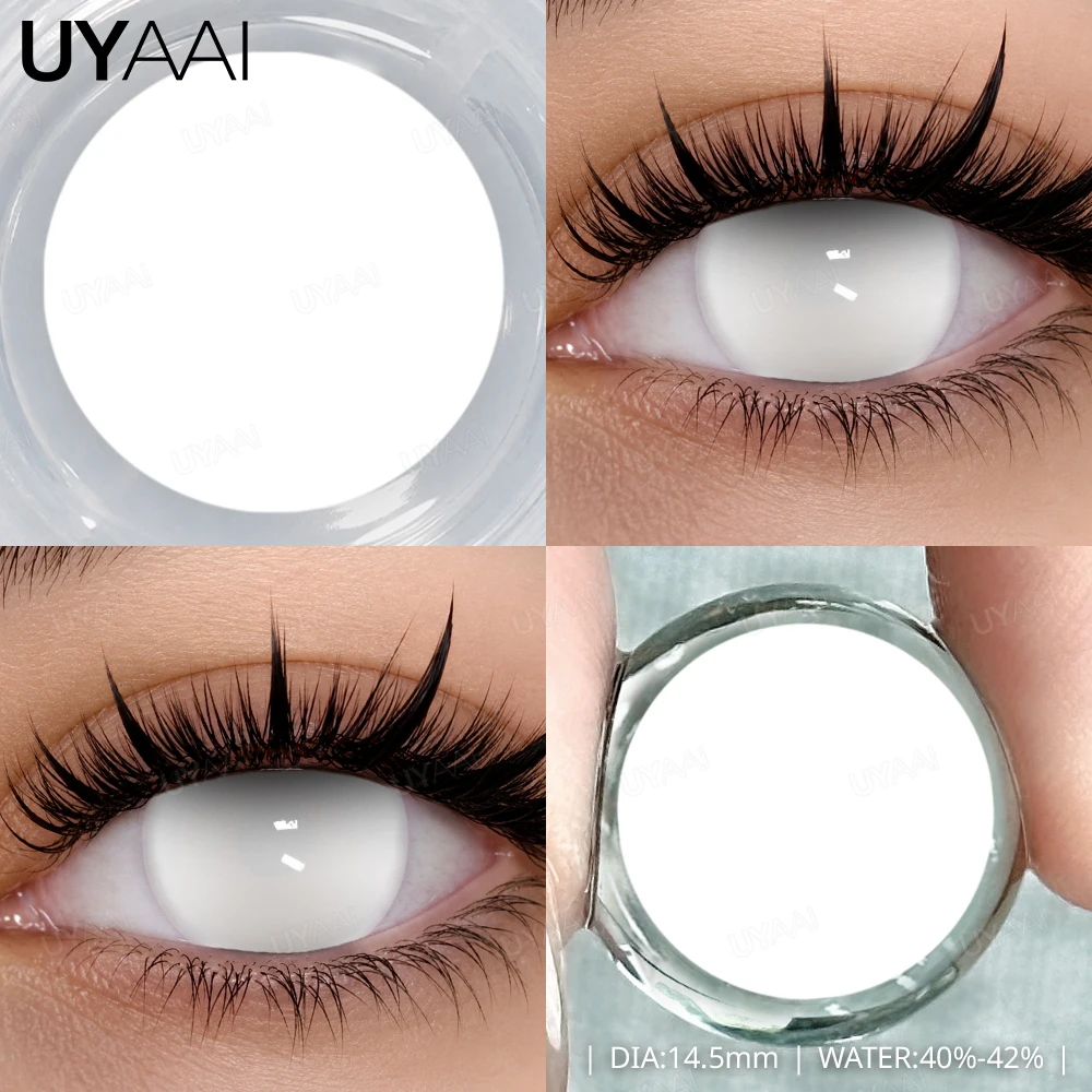UYAAI 1 Paar Halloween Contactlenzen voor Ogen Cosplay Lenzen Anime Lenzen Gekke Zachte Lenzen Rode Contactlenzen Jaarlijks Gebruik