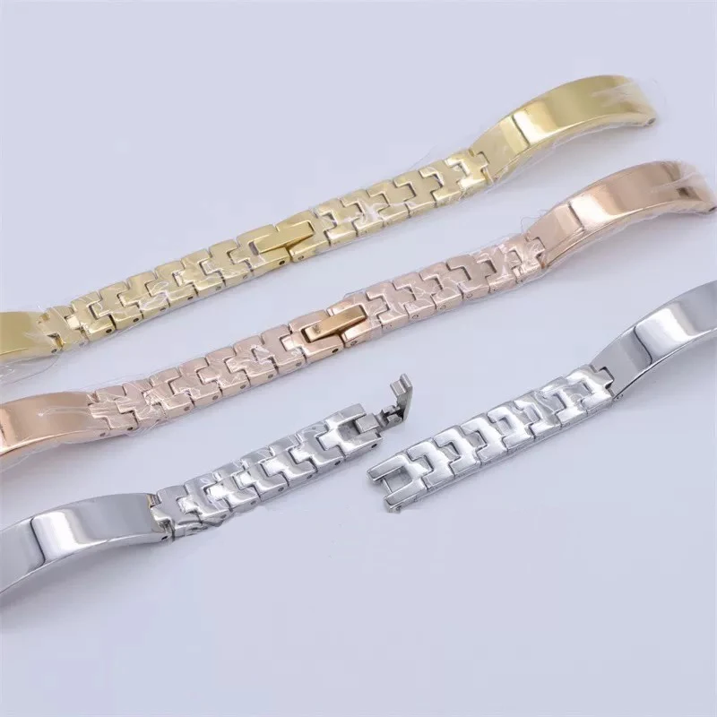 High Quality Ladies Watch Band 6mm 8mm 10mm 12mm 14mm Universal Stainless Steel Metal Watchband Strap Jewelry Bracelet Strap