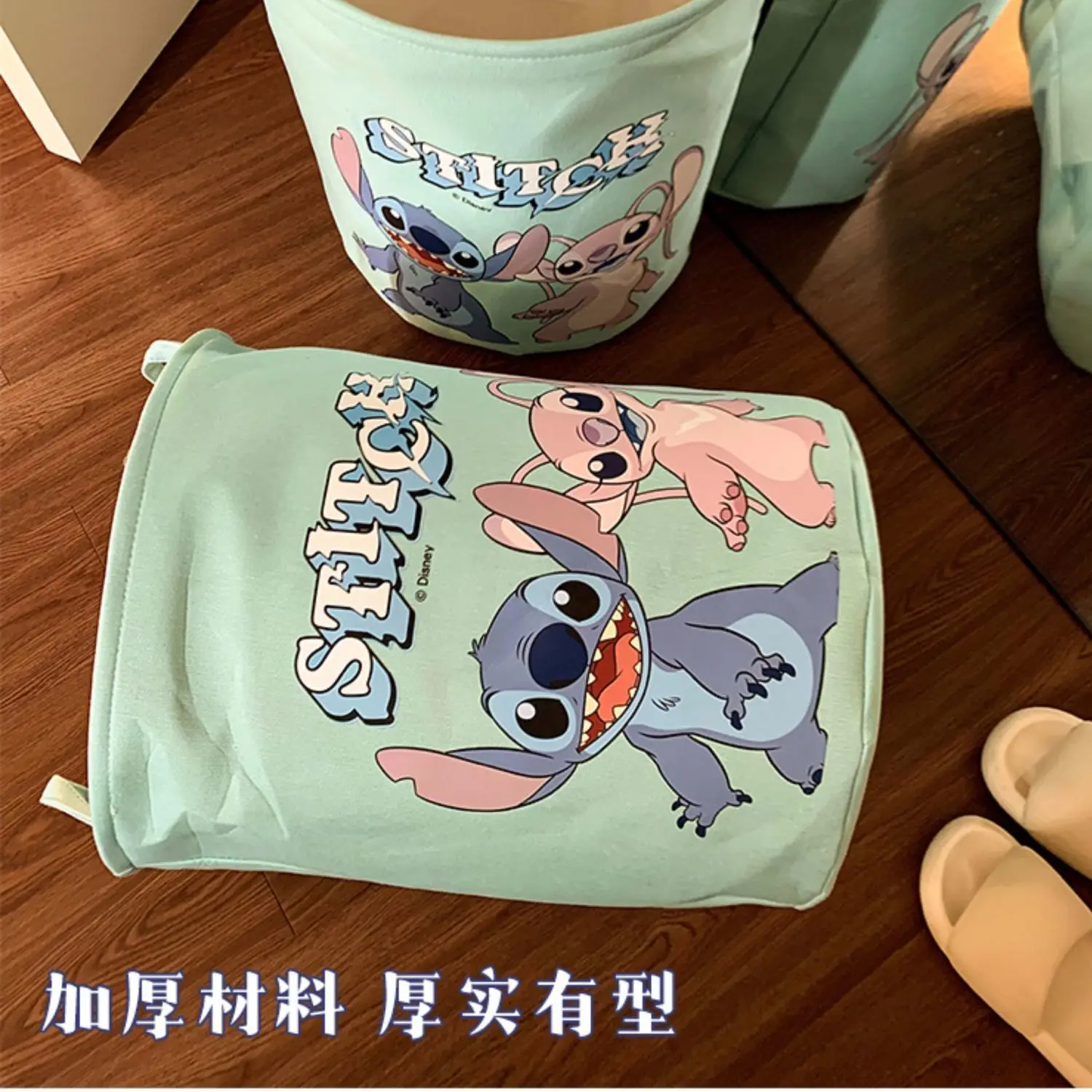 Disney-mir à linge Stitch pour vêtements sales, panier de rangement pliable pour jouets, grande capacité, haute beauté, ménage