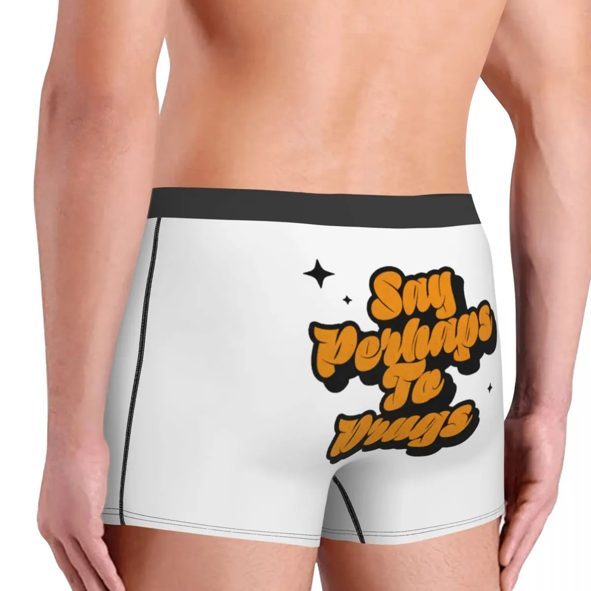 Boxer Underpants Shorts Say Perhaps To Drugs Panties Men Soft Underwear for Homme Man Boyfriend Gift
