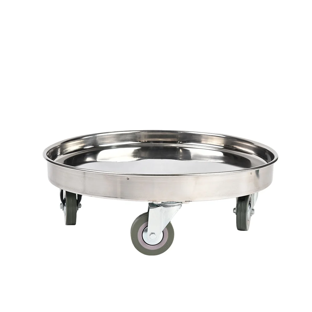 

Stainless Steel Round Dolly Trolly and Plant Pallet Caddy for Indoor and Outdoor