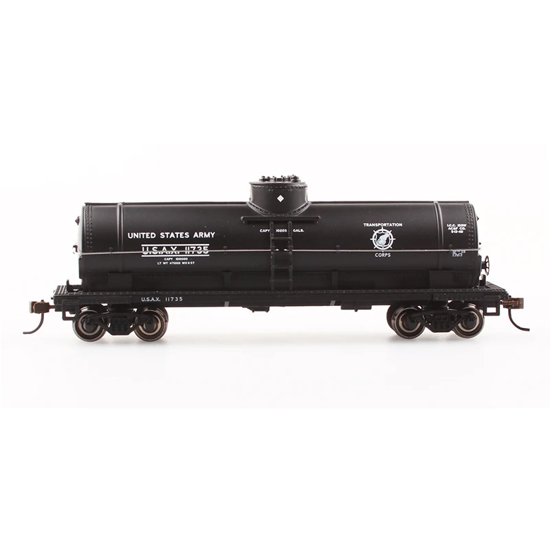 BACHMANN 1/87HO Train Model Tank Car American Series Simulation Metal Wheel 40 Feet Black Single Gas Bag Tank Car Train Model