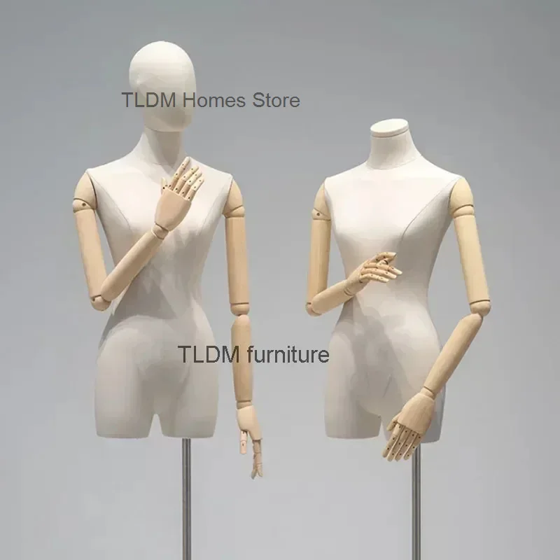 Clothing Store Mannequin for Women's Clothing Pendant Joint Hand Small Chest Model Frame Window Upper-Body Display Stand