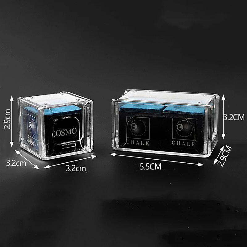 Billiard Chalk Storage Plastic Acrylic Box Carom Pool Chalk Cube Chalk Storage Holder