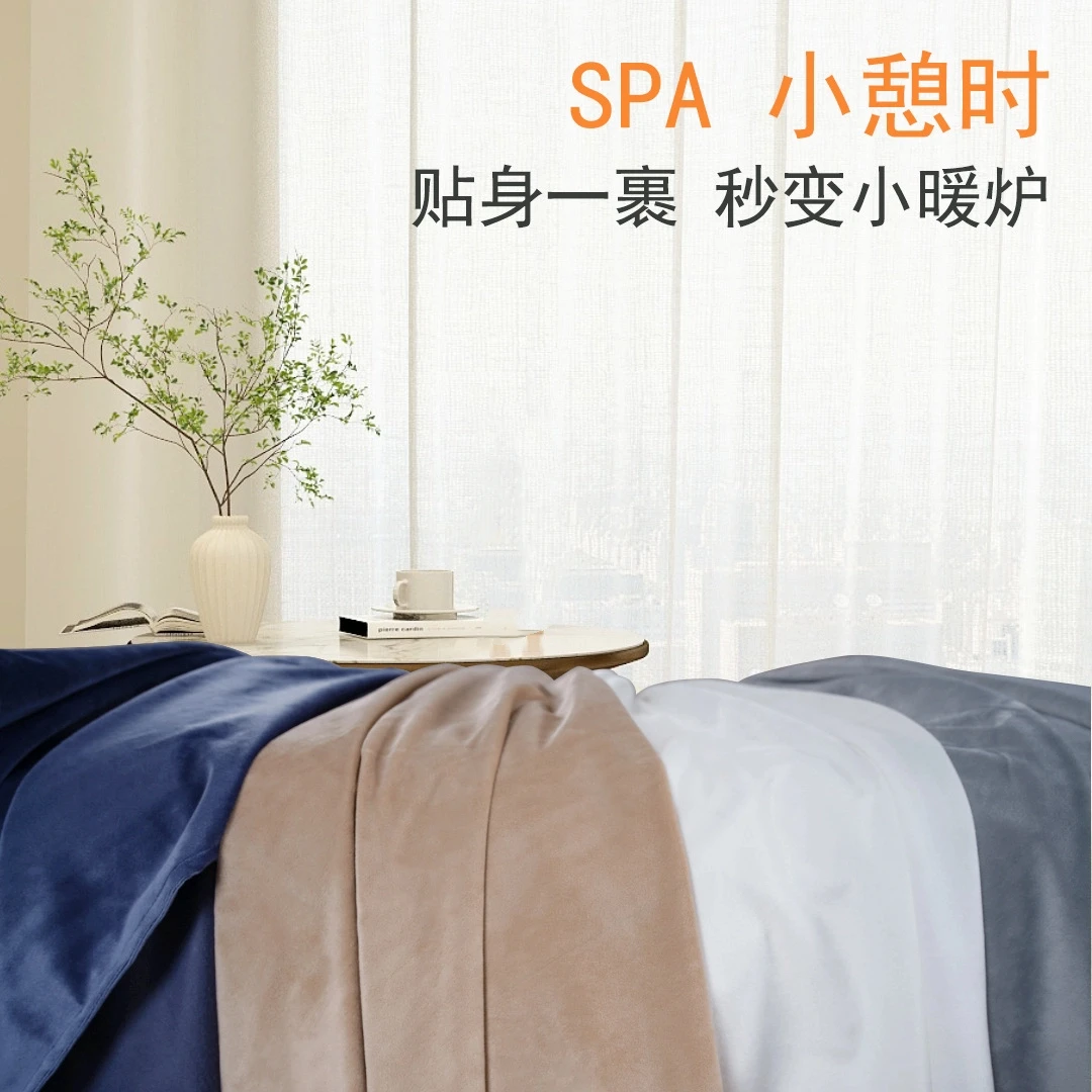 1 Uds. Sábanas de lujo de terciopelo de leche Para salón de belleza, Spa, cubierta Para Mesa de Cama de masaje, Sabanas Para Cama, sábanas suaves Para salón con/sin agujero