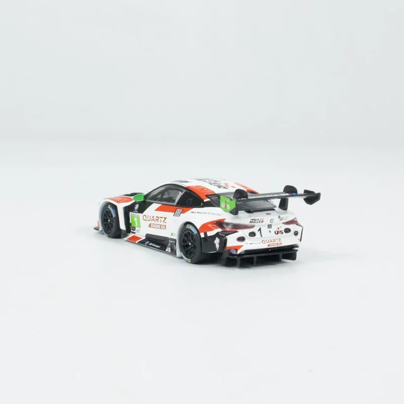 MINI GT 1:64 BMW M4 GT3 # 1 Racing Paul Miller IMSA Car Model 2023, brinquedos para meninos, peças de coleção para adultos, presentes de feriado para crianças