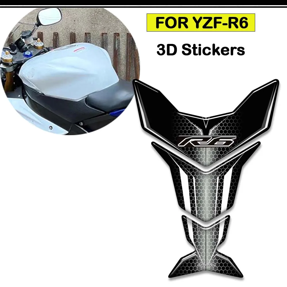 

Motorcycle For YAMAHA YZF-R6 YZF R6 YZFR6 Tank Pad Grips Gas Fuel Oil Kit Knee Fairing Fender Protector Stickers Decals