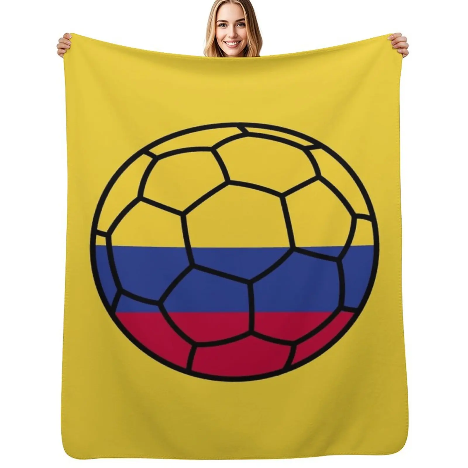 

Colombian Football Throw Blanket Thermals For Travel Heavy Blankets