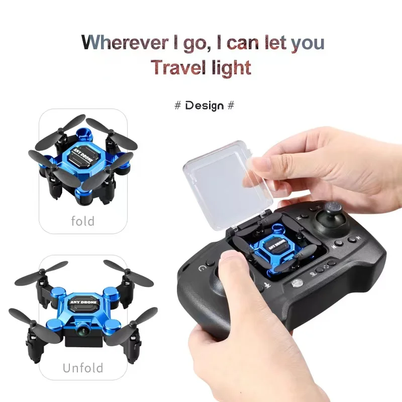 Mini folding small aircraft 4K high-definition aerial photography palm remote control aircraft portable fixed height drone