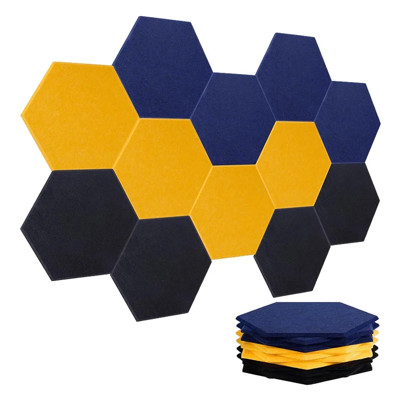 

ABLB-12 Pack Self-Adhesive Acoustic Panels,Soundproof Wall Panels Absorbing , Hexagon Sound Proof Panels For Walls Style