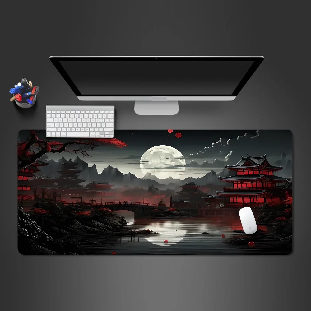 Cherry Blossom Mouse Pad Atmosphere Gamer Keyboard Landscape 900x400 Computer Tables Desk Accessories Aesthetic Office Carpet