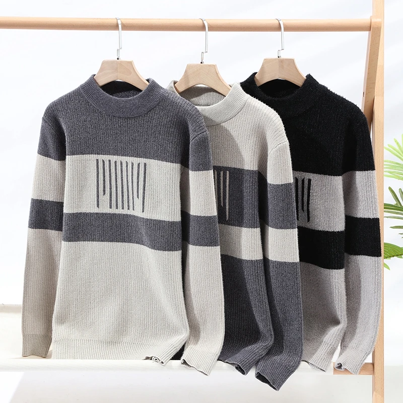 Sweaters men 2023 winter korean style thicken mens warm sweater men fashion warm sweaters Men\'s wool pullovers male size M-3XL