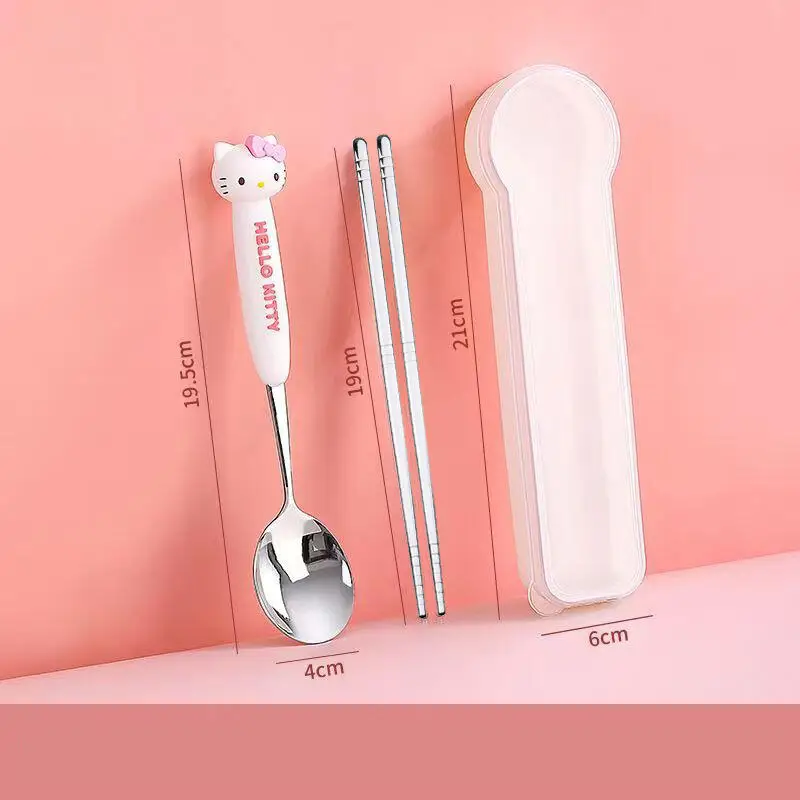 أدوات مائدة سانريو كورومي هالو كيتي ماي ميلودي منتج جديد منتج ضرب الكبار الطفل الحرم الجامعي في الهواء الطلق لطيف الكرتون المحمولة لطيف #5