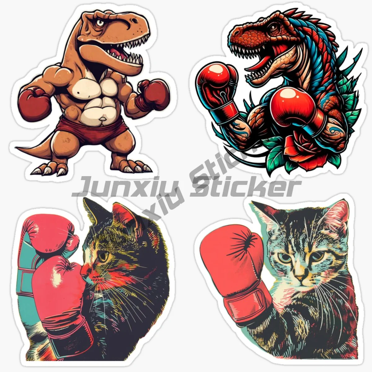 BOXING Creative Civet Cat Dinosaur Car Sticker Motorcycle Laptop Truck Camper Wall Bicycle Moto Bumper Vinyl Self-adhesive Decal