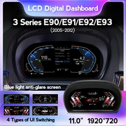 Linux System LCD Digital Cluster For BMW 3 Series E90 E91 E92 E93 2005 - 2012 instrument Speedometer Dashboard display Head up