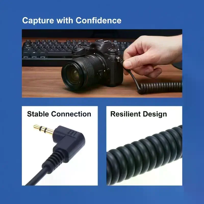Camera Shutter Release: 2.5MM Remote Cable Connecting N3/DC2 Z5 Z6 Z7 Z6II Z7II D5300