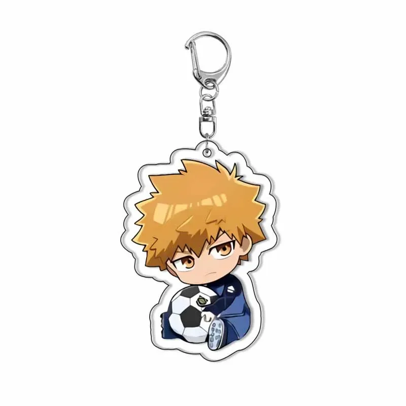 Anime Figure Isagi Yoichi Bachira Meguru Chigiri Hyoma Key Ring HD Pattern Acrylic Key Chain Personality Model Plate Ornament