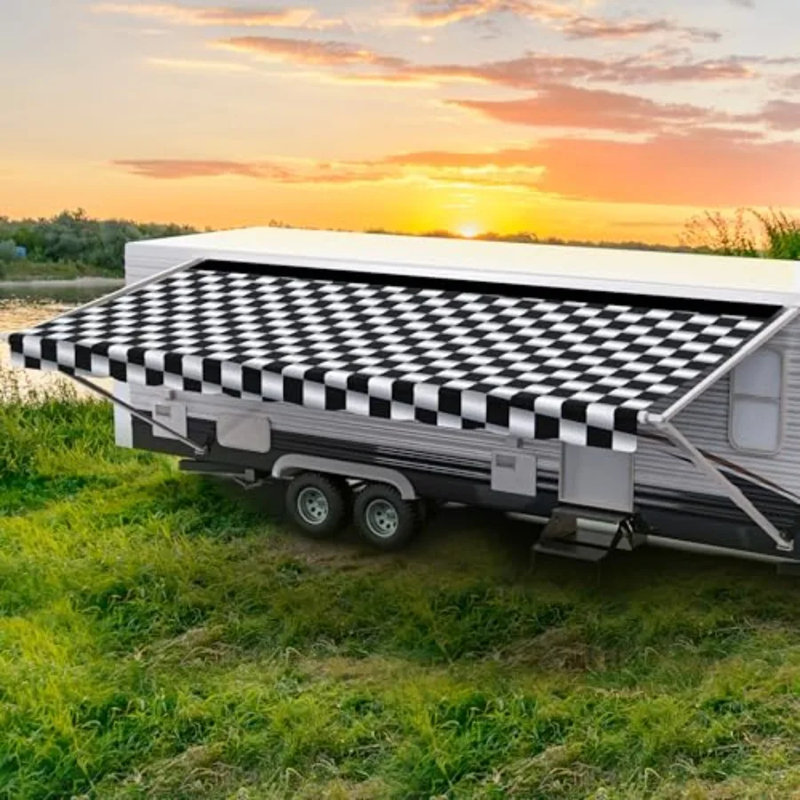 

ShadePro - RV Awning Fabric Replacement - Heavy Duty Weatherproof Vinyl - Universal Outdoor Canopy for Camper Trailer and Motor