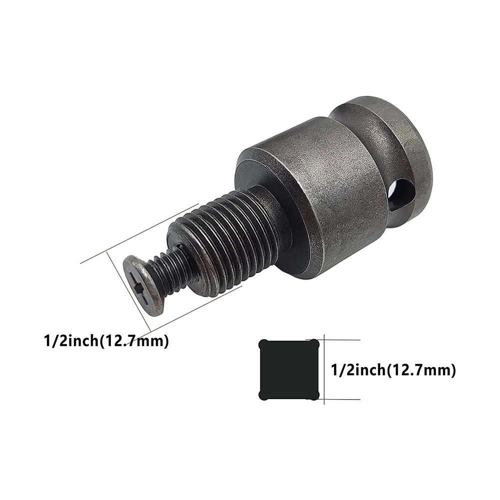 A71P 1Set Metal Heavy Duty 1/2-20UNF 13Mm Hardware Tool Keyless Drill Chuck Hex Shank/SDS/Socket Square Female Adaptor