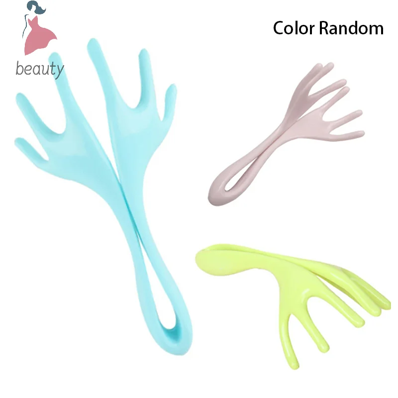 1PCS Manual Scalp Massager With Six Claw Head Massager Stress Release Hand-held Itching Stick Massager Scalp Head Massage Tool