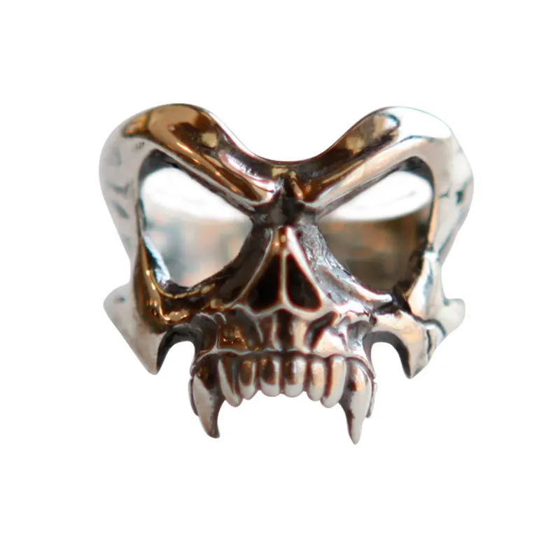 925 Sterling Silver Skeleton Head Punk ​Ring Adjustable Rings For Women Luxury Jewelry Wholesale