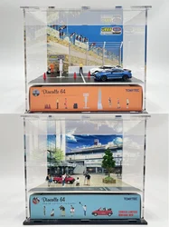 1:64 For TLV TOMYTEC Acrylic Display Box Car Washing Scene Coffee Truck Scene Interview Scene Racing Scene Wedding Scene