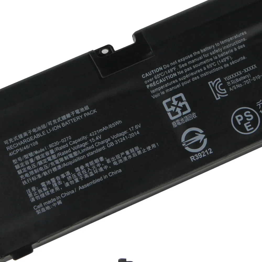 RC30-0270 RZ09-0270 Replacement Battery For Razer Hazel Blade 15 Base Stealth 2019 Series Battery 4221mAh