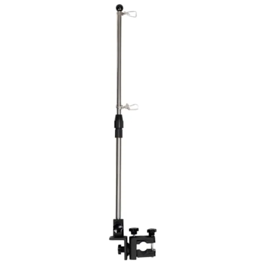 

Stainless Steel Boat Flag Holder, 360° Rotating Flag Pole Kit, Flag Pole Holder for 0.5''-1.75'' Round/Square Rails, for 12''x1