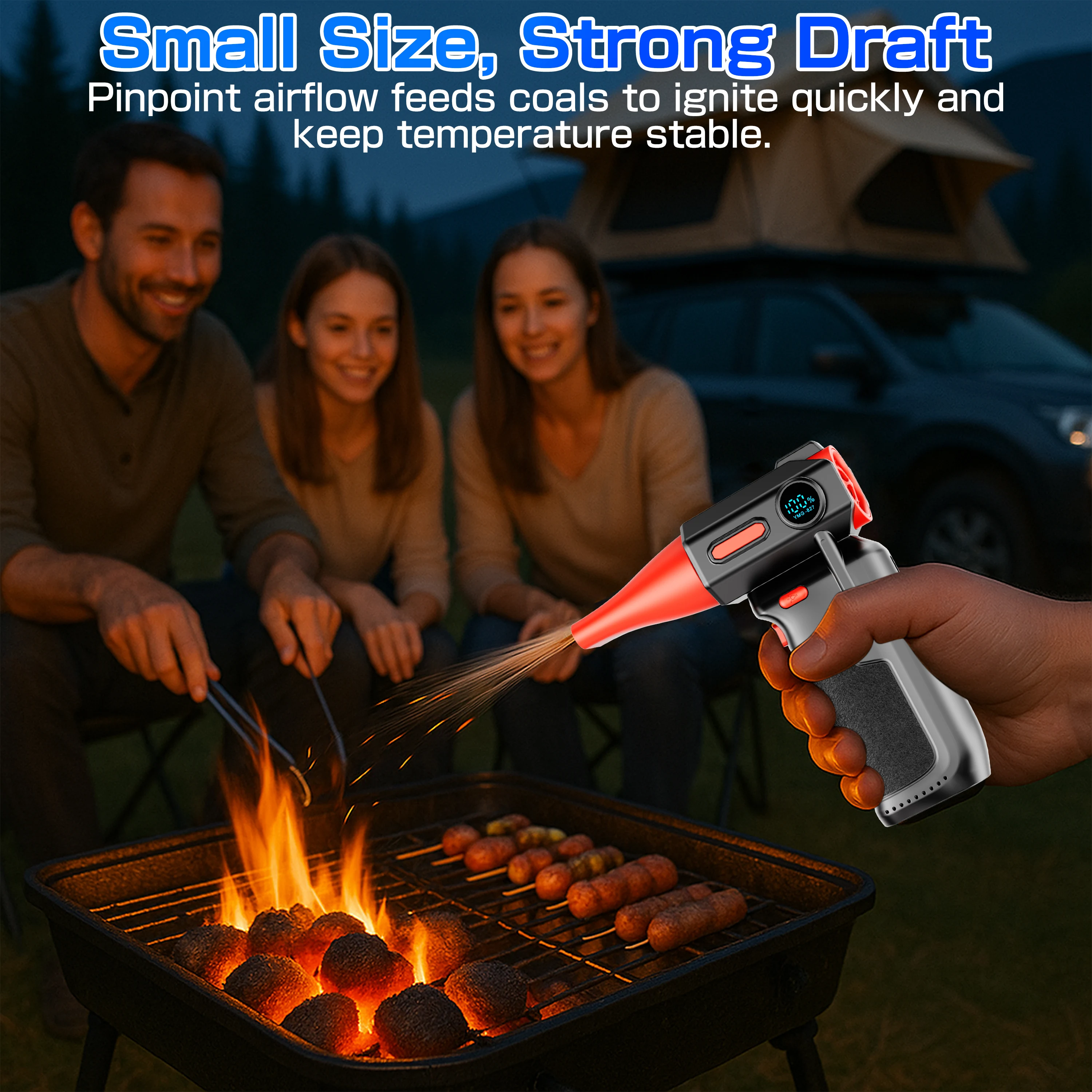 مروحة توربو محمولة لسيارة شاحنة RV مقطورة تنظيف منفاخ نفاث أداة منفاخ هواء قوي منفضة هواء كهربائية قابلة للشحن #3