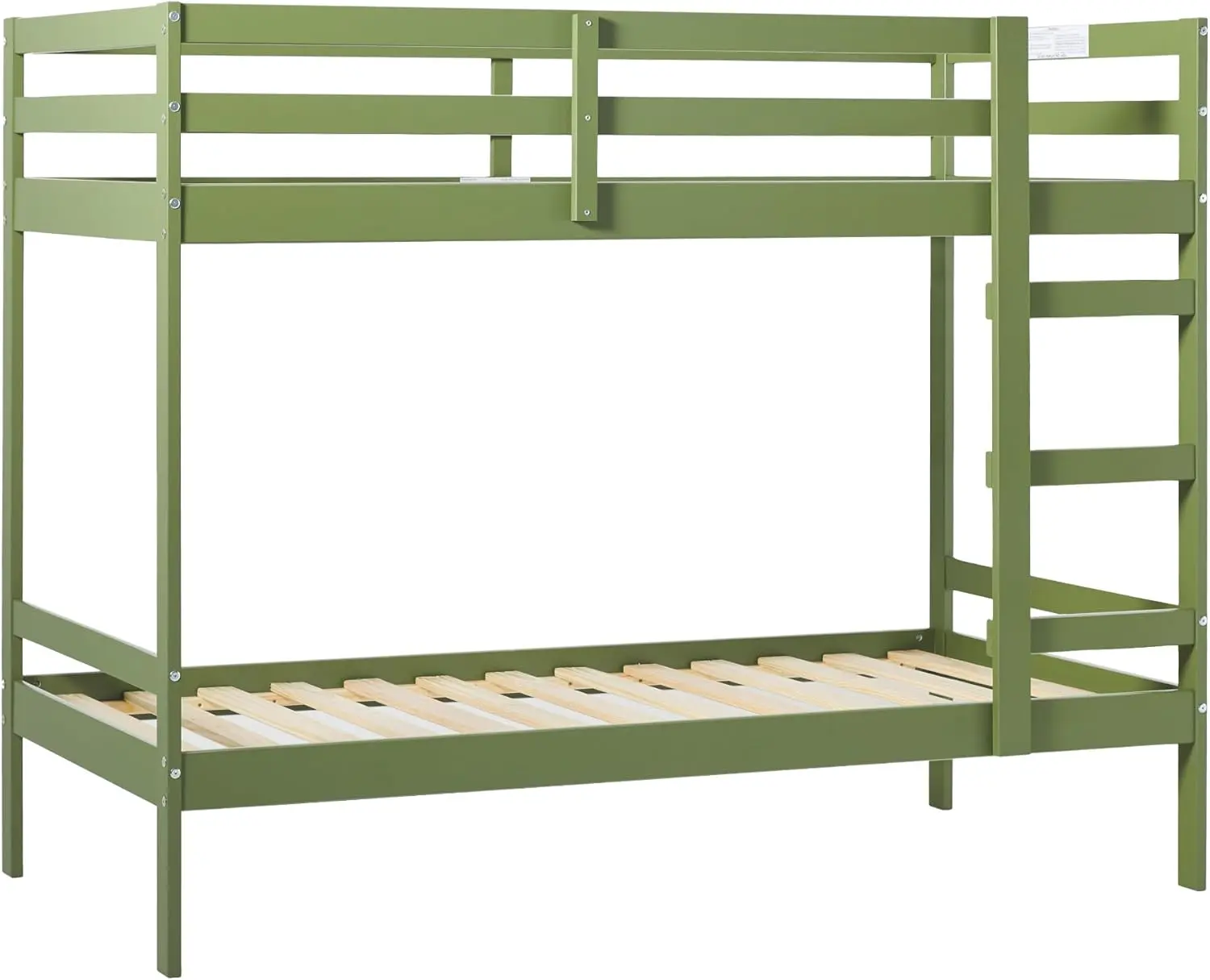 Marco de cama moderno para niños, dormitorio de tamaño doble, color verde oliva