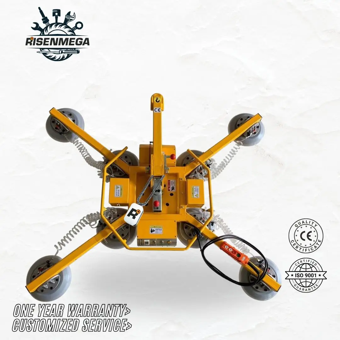 

Risenmega Мощная грузоподъемность 1200 кг Вращение на 360 градусов ° Стеклянные вакуумные присоски. Инструмент для строительной промышленности без помощи рук. Новый