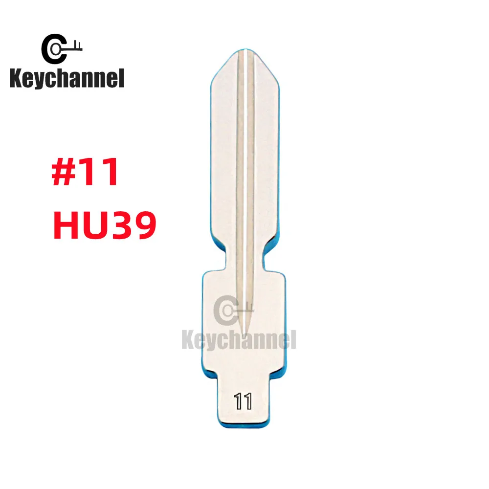 Keychannel-lâmina chave remota para Benz, No. 11, HU39, HU39, No. 11, 126, 124, W140, S320, substituição em branco, 5 pcs, 10pcs