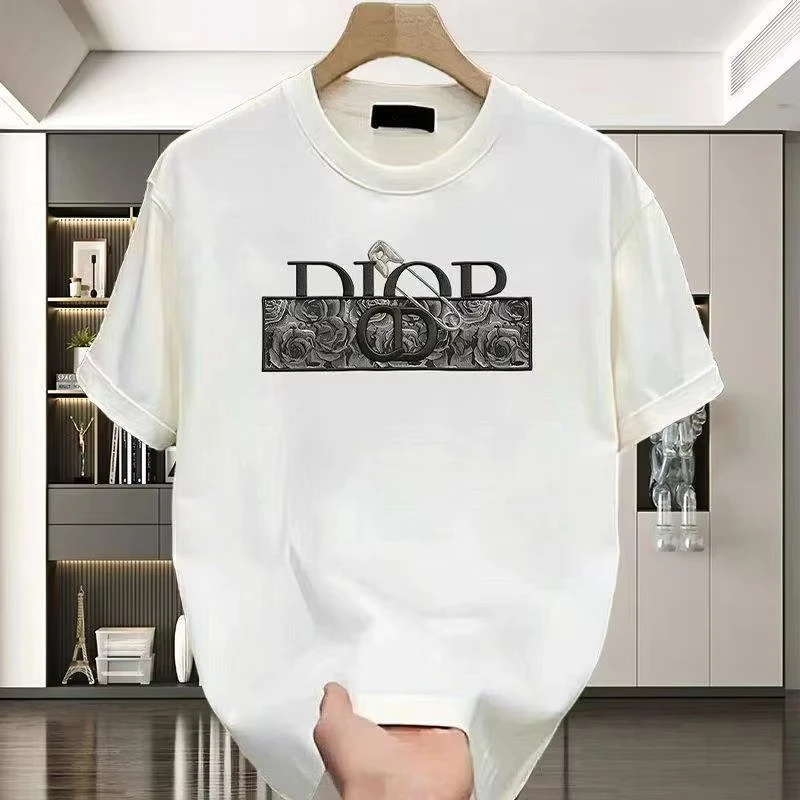 

Patterned Print Short Sleeve 2026 Summer Short Sleeve Luxury Versatile Cotton Breathable Printed T-shirt for Men and Women