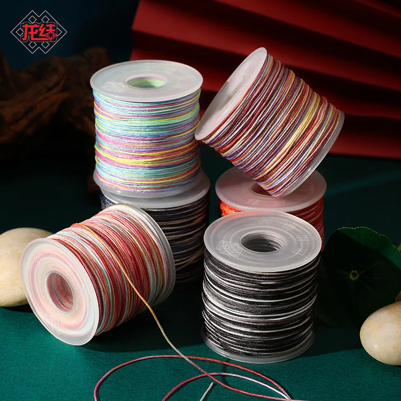 

120m 0.7mm Color 72-line Hand-woven Bracelet Beaded Jade Thread Segment Dyed Not Fade Color Diy Pendant Belt Wall Hanging Fringe