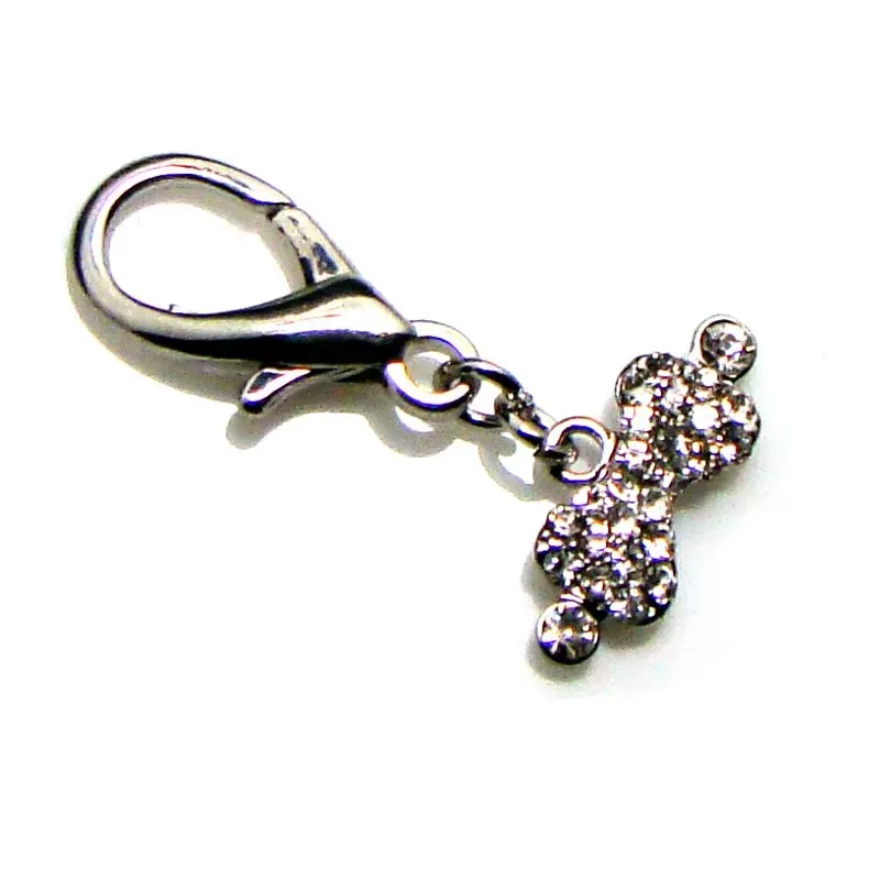 بلورات معدنية صغيرة الكلب العظام الحيوانات الأليفة طوق سحر قلادة الأزياء الحلي مجوهرات اكسسوارات مع إغلاق مخلب جراد البحر الكبير