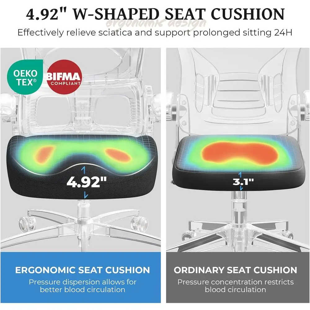 Sedia da ufficio in rete traspirante con supporto lombare regolabile, capacità di 350 libbre, adatta per scrivania o uso aziendale