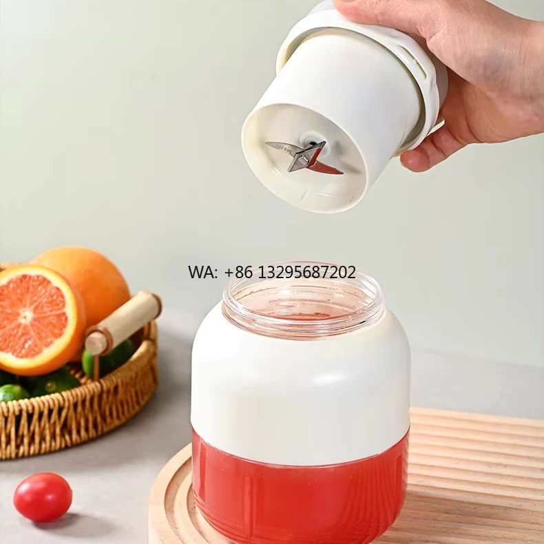 

Compact Portable Juicer Blender Stainless Steel Blade Easy Clean USB Power Source for Fruits Smoothies Baby Food Outdoor RV Use